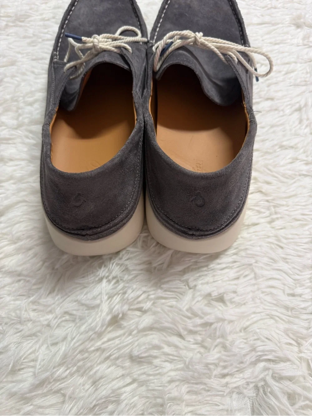 OluKai Ka’a Driver Men’s Size 14 Gray Suede Leather Moccasin Shoes